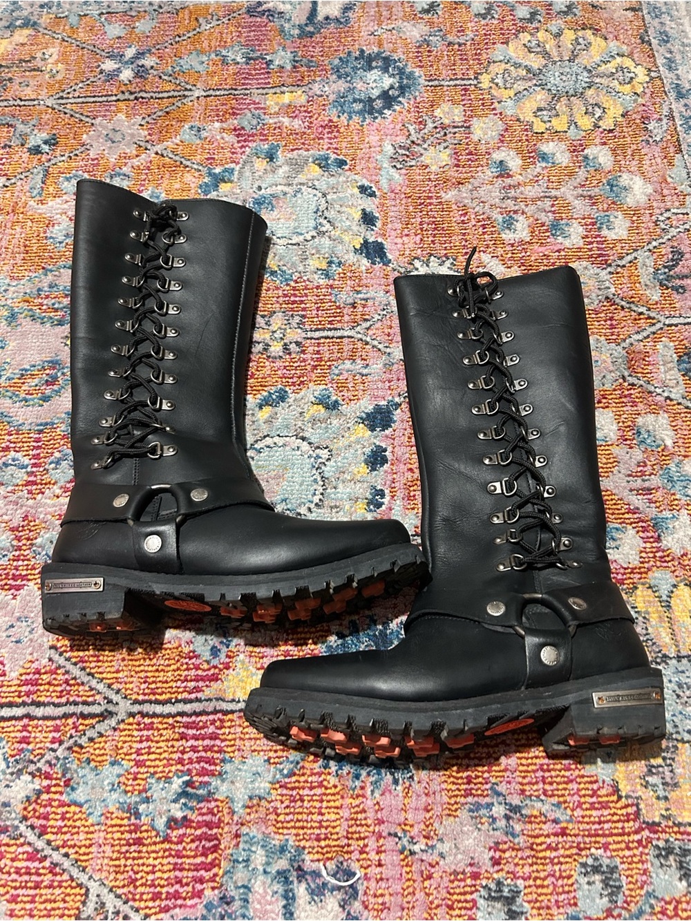 Milwaukee Leather Lace Up Biker Boots